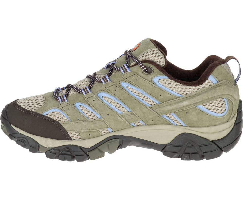 Buty Trekkingowe Merrell Damskie Oliwkowe - Moab 2 Waterproof - 029485-NWU